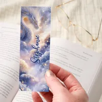 Celestial Dragon Sparkling Clouds Personalized Bookmarks