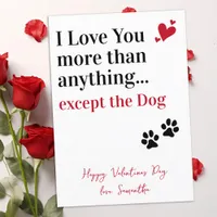 Funny Dog I Love You Cute Valentines Day Holiday Card