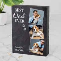 Best DOG DAD Ever Pet Photo Father's Day Wooden Box Sign