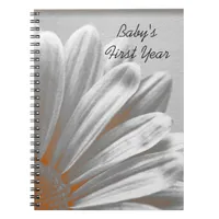 Orange Floral Highlight Baby's First Year Notebook