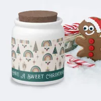 Boho Christmas Rainbow Candy Jar