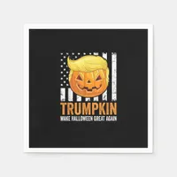 Make Halloween Great Again Trumpkin Funny Hair Pum Napkins