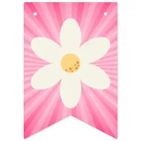 Retro Pink Daisy Sunburst Bunting Flags – Groovy B