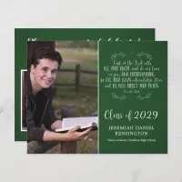 Budget Christian Verse Green Graduation Photo