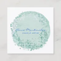  Blue Abstract Circle Square Business Card