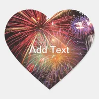 Fireworks Finale Heart Sticker