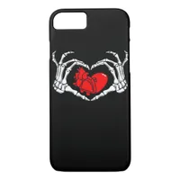 Scary Skeleton Hands And Red Heart Creepy Spooky V iPhone 8/7 Case
