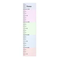 Colorful Pastel Growth Chart Add Child's Name Photo Print