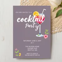 Citrus Summer Cocktail Party Invitation