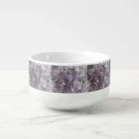 Amethyst Photo Border on Large Soup Bowl