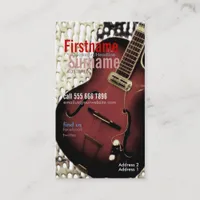 Guitar Magazine Style w/ Logo Business Card