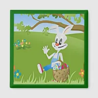 Easter Bunny with Eggs Magnet