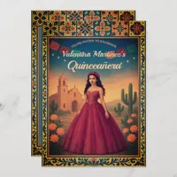 Vintage Mexican Quinceañera 15th Birthday Invitation