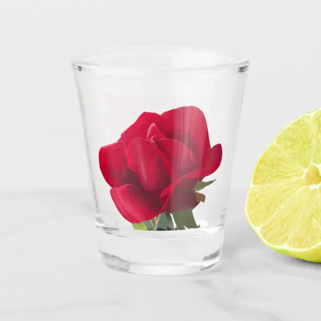 Rose rouge - Red rose  Shot Glass