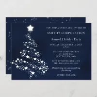 Blue Silver Festive Corporate holiday party  Invitation