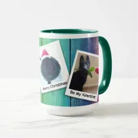 Black German Shepherd Puppy Winter Holidays, ZKA Mug