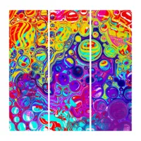 Red, Purple, Blue, Green Yellow Abstract Art