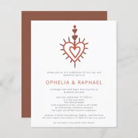 Budget Heart Dreamcatcher Terracotta QR Wedding