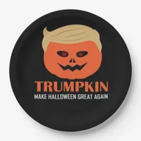 Trumpkin Make Halloween Great Again Funny Spooky P Paper Plates