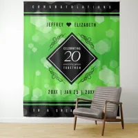 Elegant 20th Emerald Wedding Anniversary Tapestry