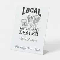 Local Chicken Eggs Dealer Pedestal Sign