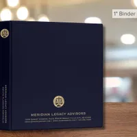 Navy and Gold Scales of Justice 3 Ring Binder