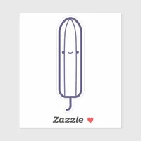 My First Period Cute Girly White Cartoon Tampon Sticker