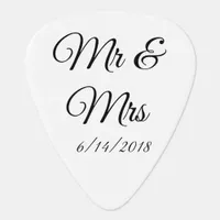 Mr & Mrs Guitar Picks Personalized Wedding Favors