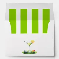 Brat Green Preppy Country Club Martini Golf Envelope