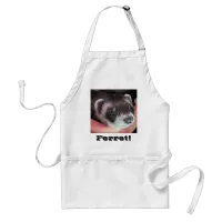 Adorable Sable Ferret Photo Adult Apron