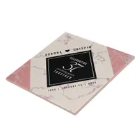 Elegant 37th Alabaster Wedding Anniversary Ceramic Tile