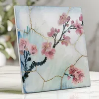 Japanese Cherry Blossom Kintsugi  Ceramic Tile