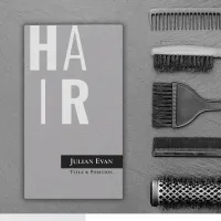 Styish Grey Monochrome Hairdresser Business Card