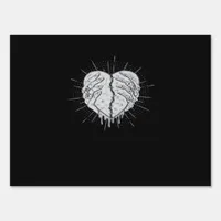 Monochrome Skeleton Hand With Heart Classic Sign