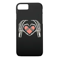 Skeleton Hand Heart Skateboard Valentines Day Funn iPhone 8/7 Case