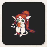 Goblincore Ariral Classic Square Paper Coaster