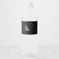Eat Drink And Be Scary Halloween Minimal Clean Water Bottle Label