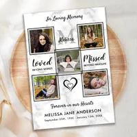 Funeral Photo Collag Memorial Celebration Of Life Invitation