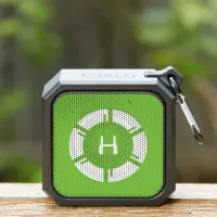 Futuristic SciFi Circle With Custom Monogram Green Bluetooth Speaker