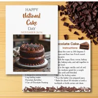 Happy National Cake Day | Nov 26th Postcard