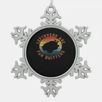 Leftovers Are For Quitters Classic Aesthetic Creat Snowflake Pewter Christmas Ornament