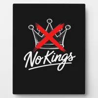 No Kings Simple Crown With Cross Artistic Design Plaque