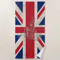 Flag and Symbols of Great Britain ID154 Beach Towel