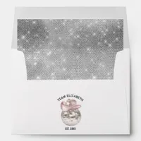 Last Rodeo Disco Cowgirl Pink Disco Ball Envelope