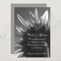 Garden Sunflower Wedding Save the Date Invitation