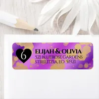 Elegant 6th Amethyst Wedding Anniversary Label