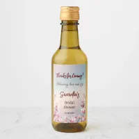 Blossoming Romance - Bridal Shower Mini  Wine Label