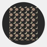 Whimsigoth Clouds Graphic Classic Round Sticker