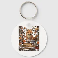 Cottagecore Aesthetic With Book Cute Goblincore Mi Keychain