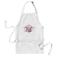 Hummus Where The Heart Is Typography Adult Apron